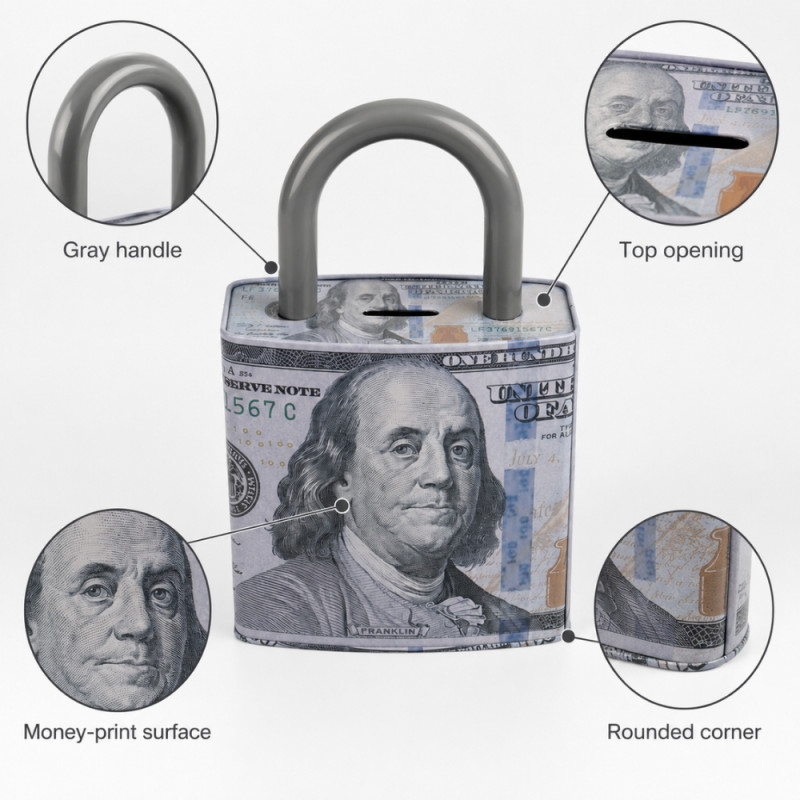 Secure Locking Coin Box - Stainless Steel (Medium)