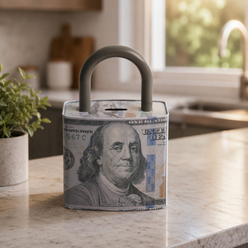 Secure Locking Coin Box - Stainless Steel (Medium)