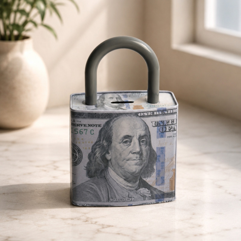 Secure Locking Coin Box - Stainless Steel (Medium)