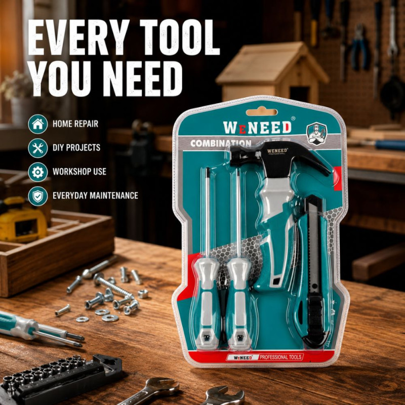Master Comfort Tool Set Designed for DIY Projects &amp; Professional Work – Teal (H-15.5, W-10, L-15 CM)