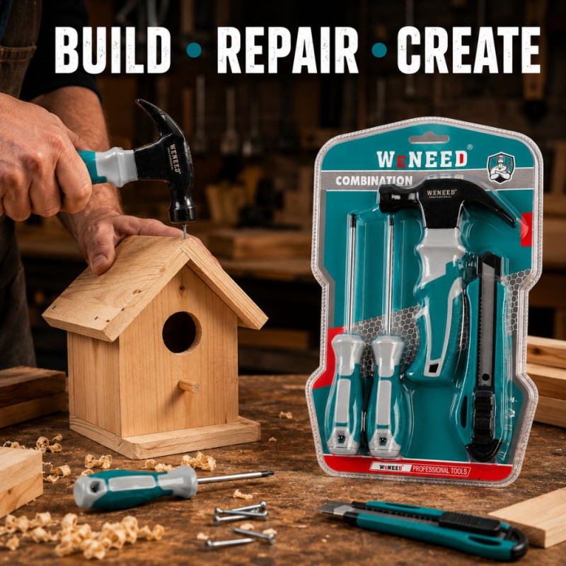 Master Comfort Tool Set Designed for DIY Projects &amp; Professional Work – Teal (H-15.5, W-10, L-15 CM)