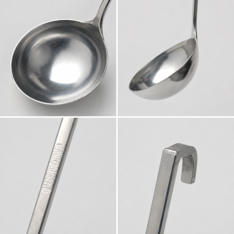 Rust-Resistant Stainless Steel Soup Ladle (20 x 6 cm) – Silver