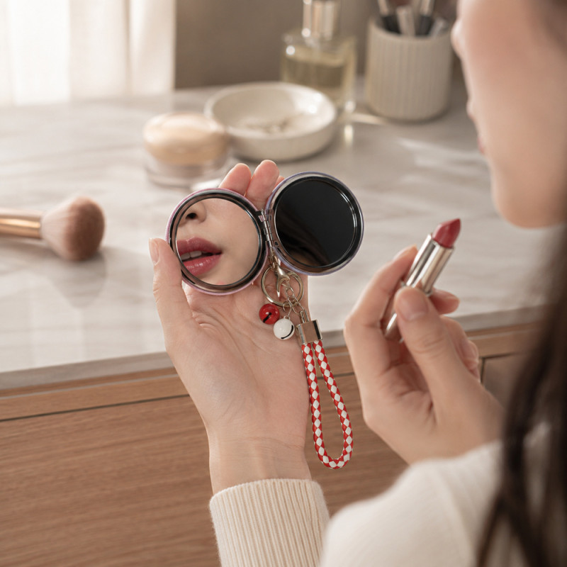 Compact Mirror Keychain