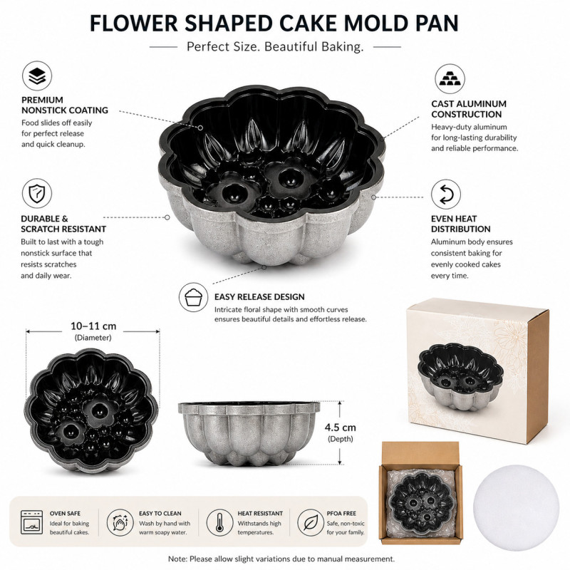 Professional Lakeland Diamond Blue Mini Fluted Cake Tins – Non-Stick Baking Set (11cm)