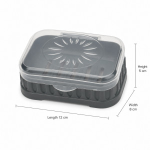Soap Dish with Lid – Compact (H-5cm X W-8cm X L-12cm)