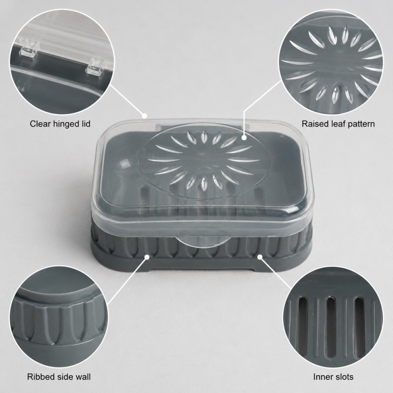 Soap Dish with Lid – Compact (H-5cm X W-8cm X L-12cm)