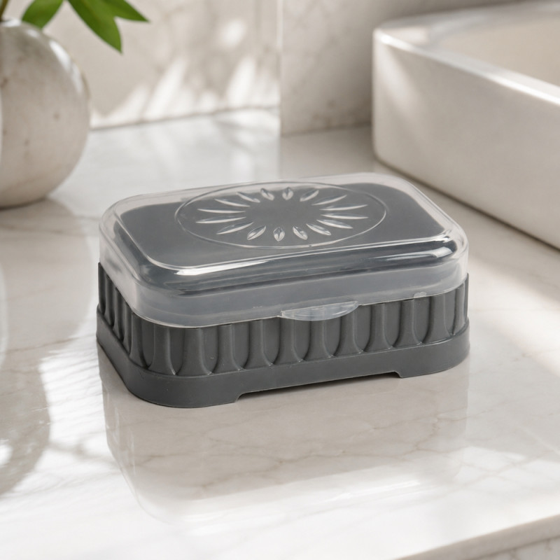 Soap Dish with Lid – Compact (H-5cm X W-8cm X L-12cm)