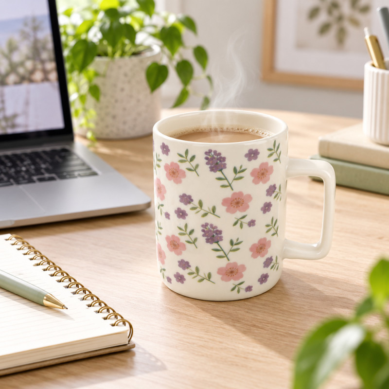 Floral Ceramic Mug