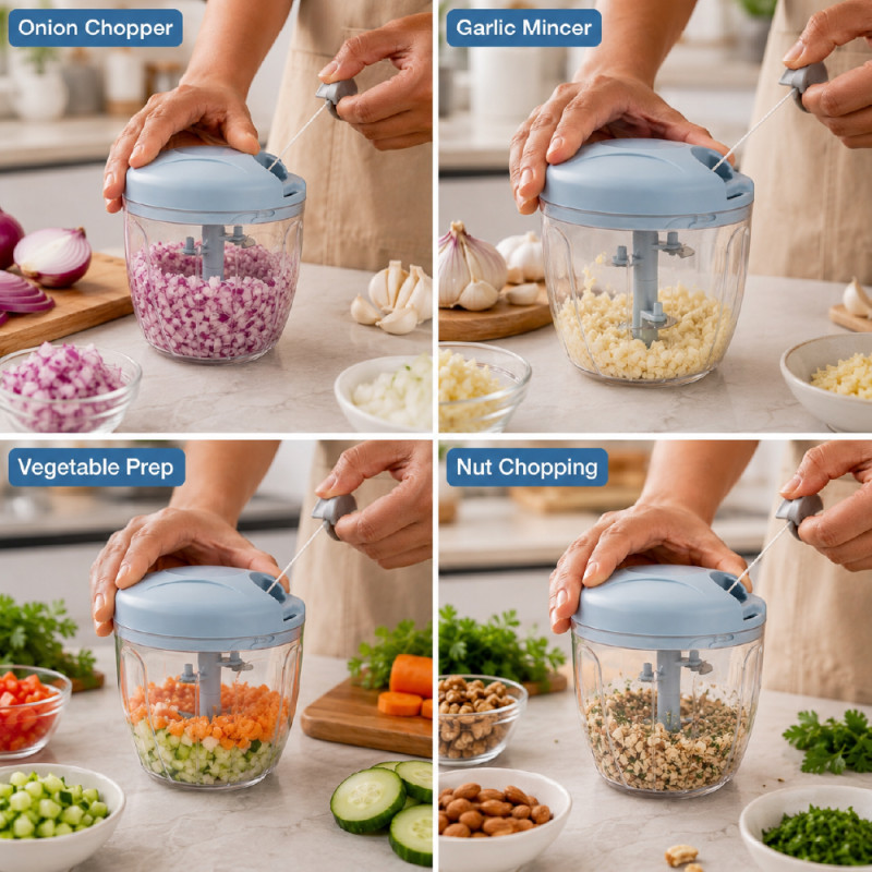 Premium Kitchen Cutting Board – Blue & Transparent Food-Safe Surface (14.5 x 12 x 4.5 cm)