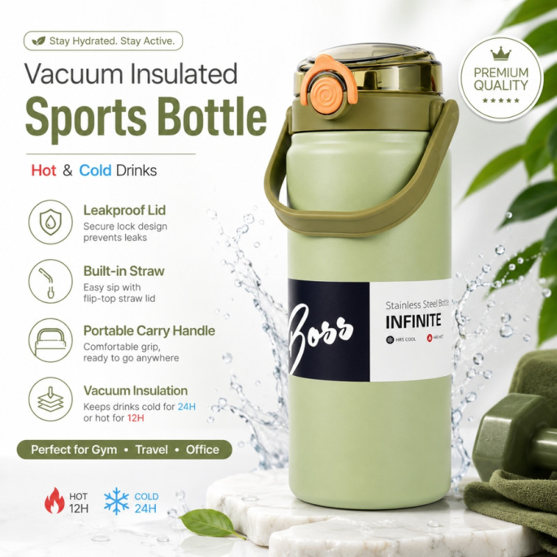 Vacuum Insulated Sports Bottle