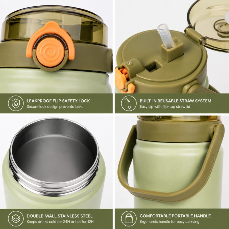 Vacuum Insulated Sports Bottle