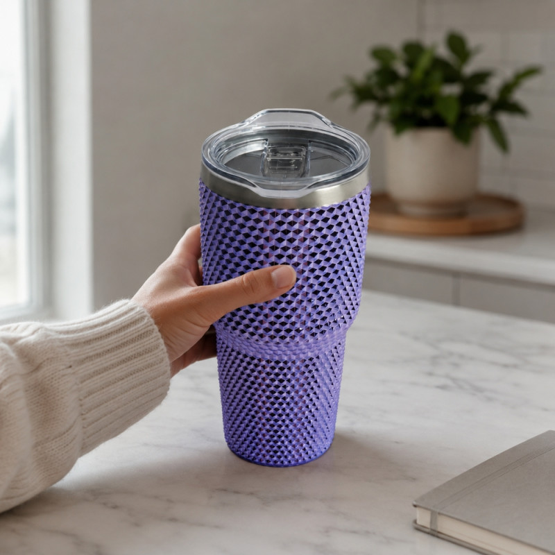 Insulated Thermal Purple Travel Mug