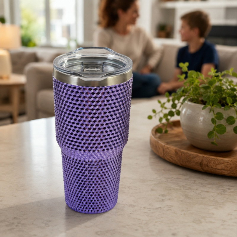 Insulated Thermal Purple Travel Mug