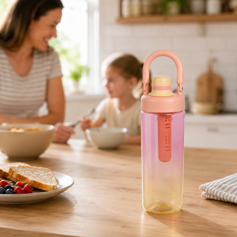 Insulated Pink Gradient Water Bottle (1000 ml)