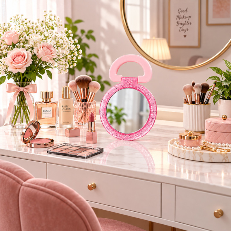 Glitter Makeup Mirror