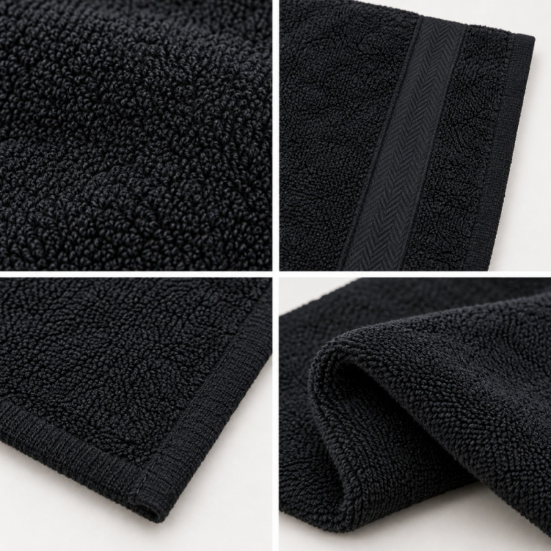 Black Bath Towel