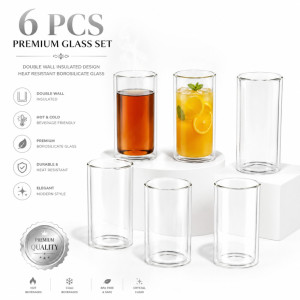 Crystal Clear Glass Tumbler Set – Transparent Premium Quality (13x6.5cm) Crystal Clear Glass Tumbler Set – Transparent Premium Quality (13x6.5cm)