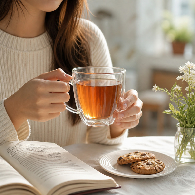 Professional Double-Wall Insulated Glass Espresso Mugs – Sleek Transparent Design (8cm)