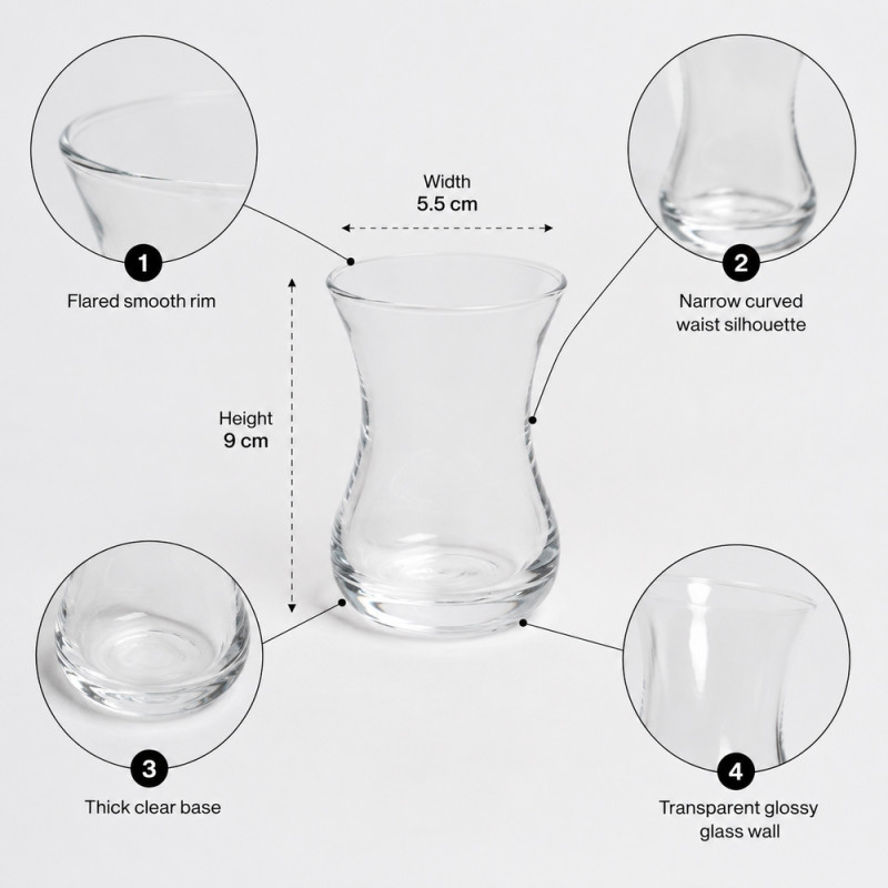 Glass Cup Set – Clear (6pc)