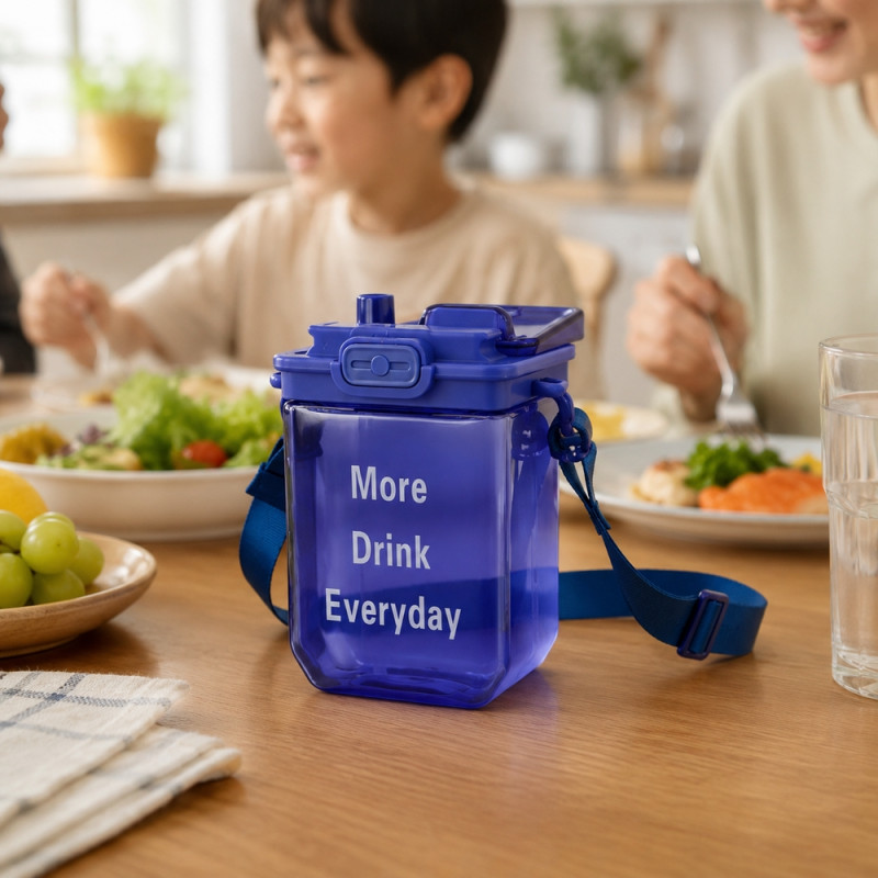 Deep Hold Kids Water Bottle Designed for Elegant Dining & Entertaining – Purple (H-17, W-6.5, L-10 CM)