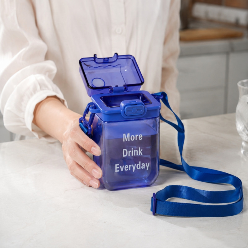 Deep Hold Kids Water Bottle Designed for Elegant Dining & Entertaining – Purple (H-17, W-6.5, L-10 CM)