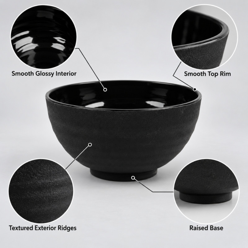 Black Ceramic Bowl