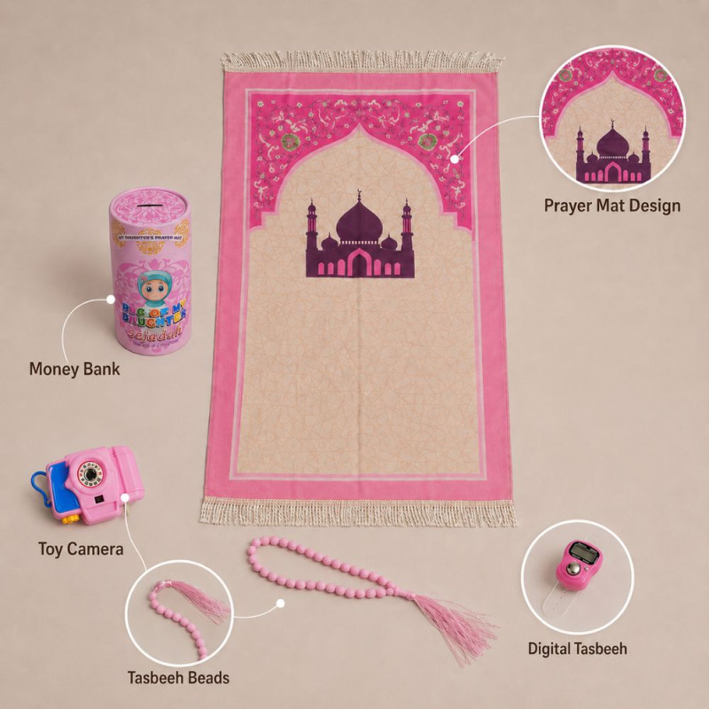 Children's Pink Prayer Mat (97x26cm)