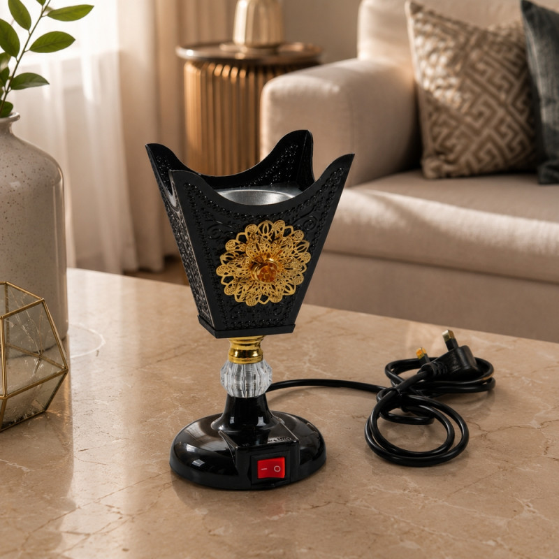 Adjustable Temp Electric Incense Burner – Black