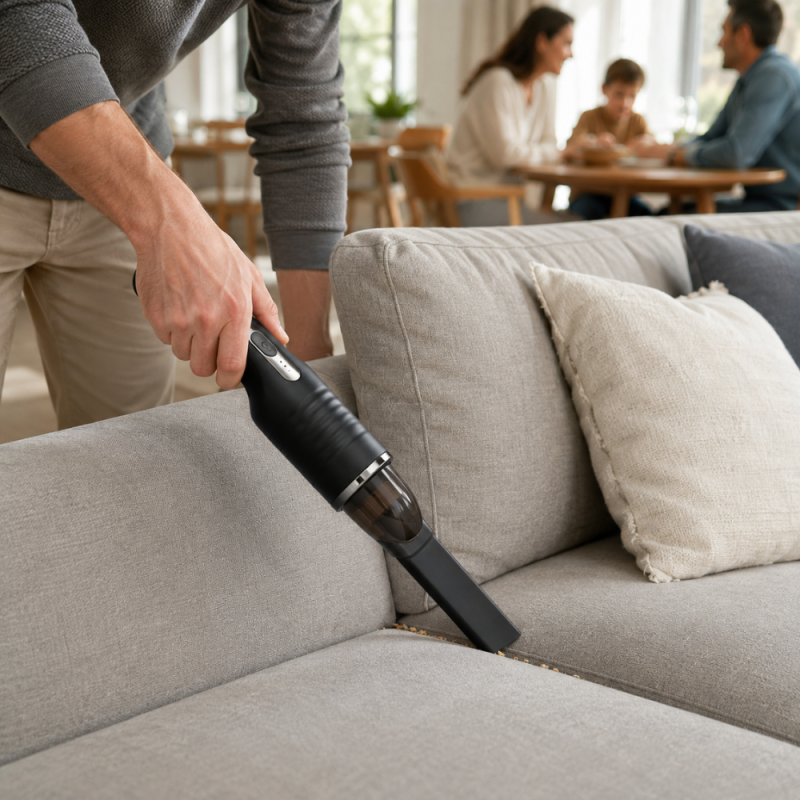 Powerful/Compact Rechargeable Car  Home Vacuum Cleaner – Black