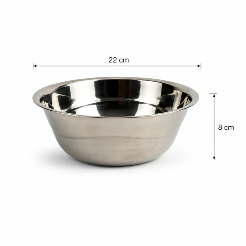 Stainless Steel Mixing Bowl - 22 cm