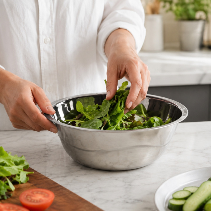 Stainless Steel Mixing Bowl - 22 cm