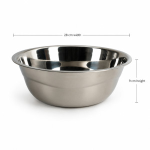 26CM Stainless Steel Mixing Bowl – Silver