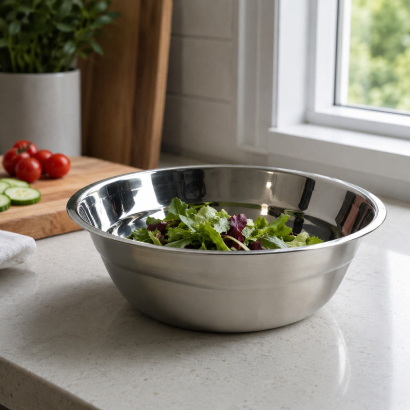 26CM Stainless Steel Mixing Bowl – Silver