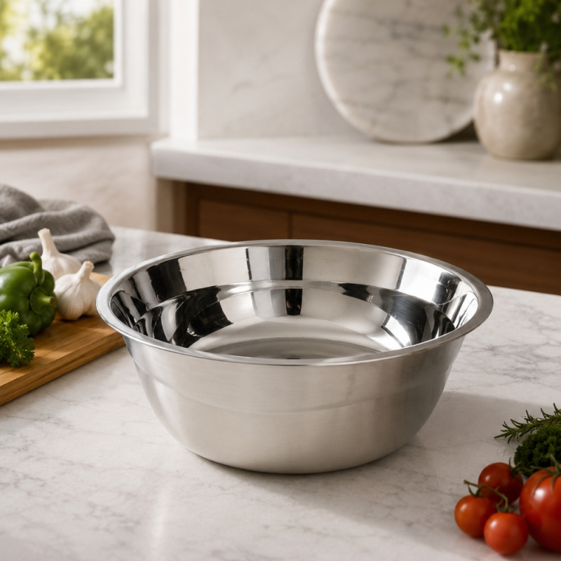 26CM Stainless Steel Mixing Bowl – Silver