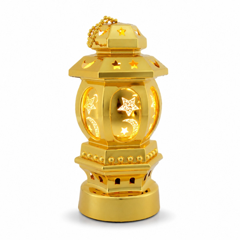 Elegant Mini Gold Ramadan Decorative Lantern (20cm)