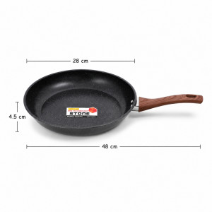 Hotchee Stone Coated Non-Stick Frying Pan – Black (28cm)