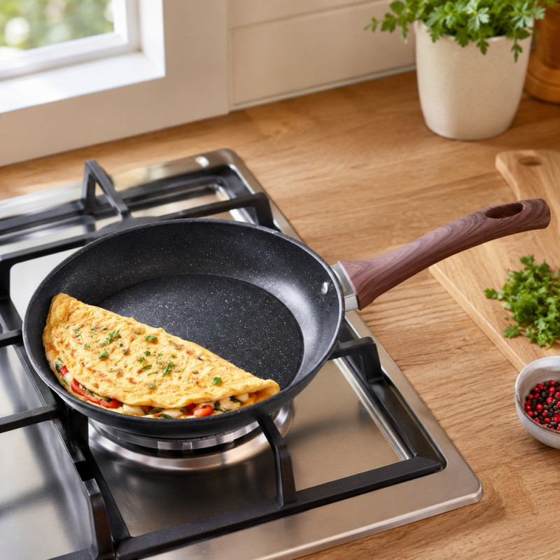Hotchee Stone Coated Non-Stick Frying Pan – Black (28cm)