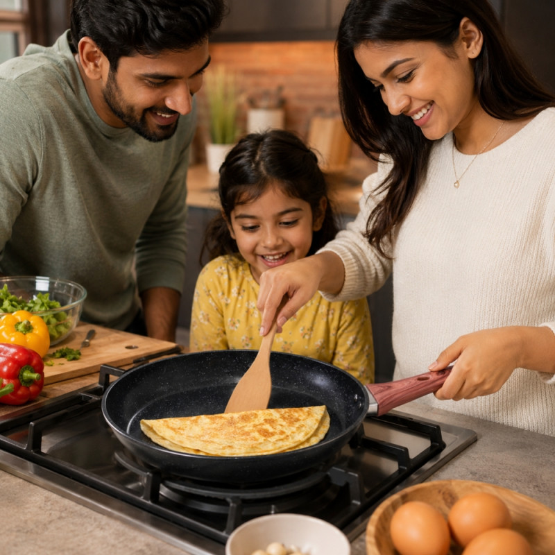 Hotchee Stone Coated Non-Stick Frying Pan – Black (28cm)