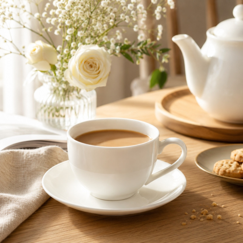 Elegant Ceramic Mug/Cup Set – Ivory Premium Finish (6PCS)