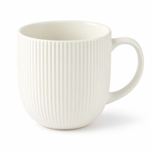White Ribbed Mug