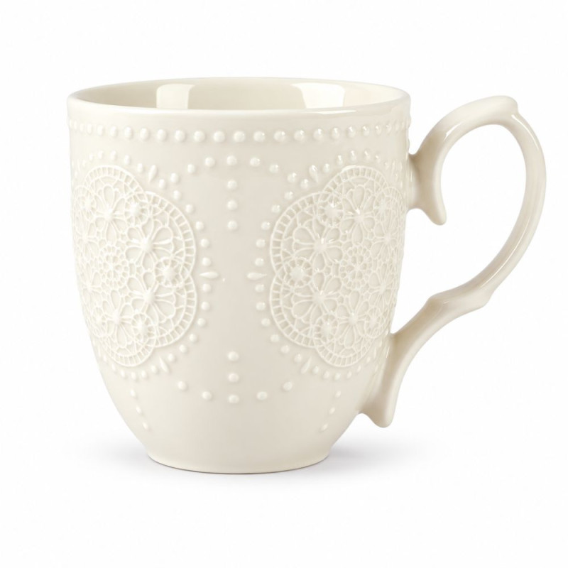 White Lace Mug