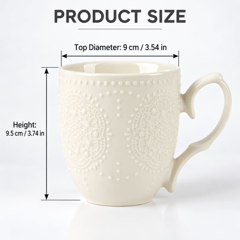 White Lace Mug