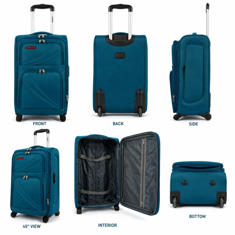 Urban Traveler Softside Spinner Trolley – Azure Blue 24"