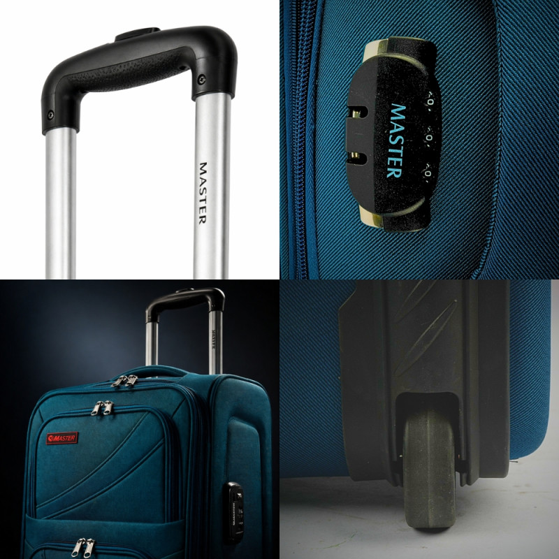 Urban Traveler Softside Spinner Trolley – Azure Blue 24"
