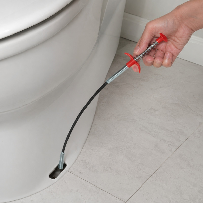 Cast Iron Drain Cleaner Designed for Home & Professional Cleaning – Black (L-155cm)