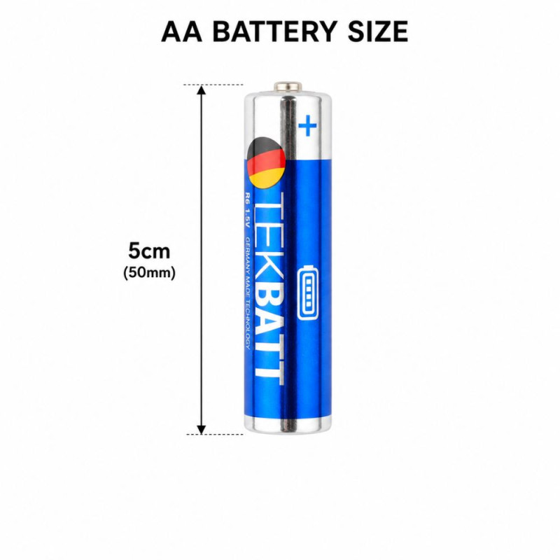 Super Heavy Duty AA 1.5V Batteries – Leak-Resistant – Blue 4-Pack (5cm)