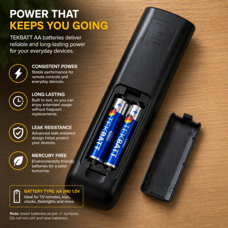 Super Heavy Duty AA 1.5V Batteries – Leak-Resistant – Blue 4-Pack (5cm)
