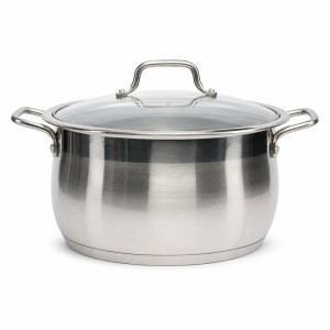 Stainless Steel Pot with Glass Lid