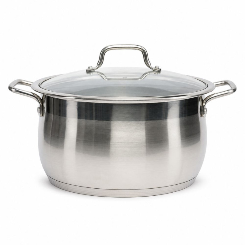 Stainless Steel Pot with Glass Lid
