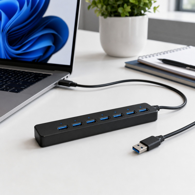 Swift Guard USB Fast Charger Designed for Fast &amp; Reliable Power Solutions – Black (H-21mm x W-171mm x L-46mm)